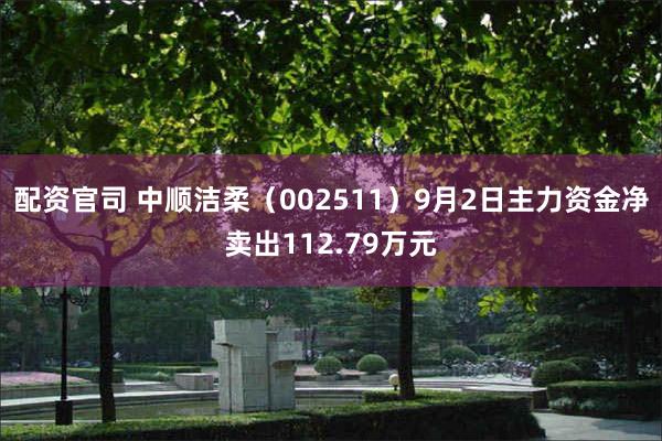 配资官司 中顺洁柔（002511）9月2日主力资金净卖出112.79万元