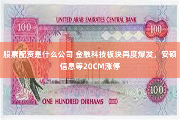 股票配资是什么公司 金融科技板块再度爆发，安硕信息等20CM涨停